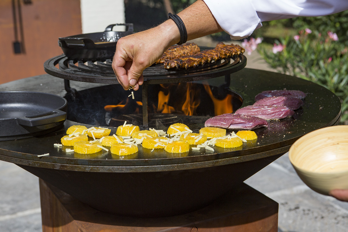 Im Freien Braten Grillen Kochen Kamin-Schulze-Ofyr-Outdoor-Grill-Feuerschale